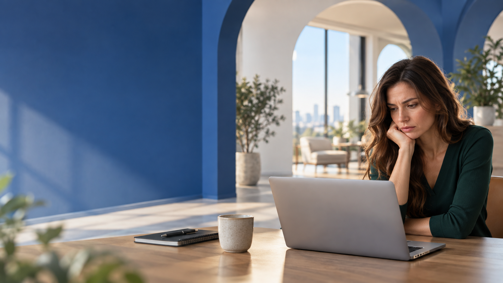 A thoughtful hiring manager comparing a role brief with candidate profiles