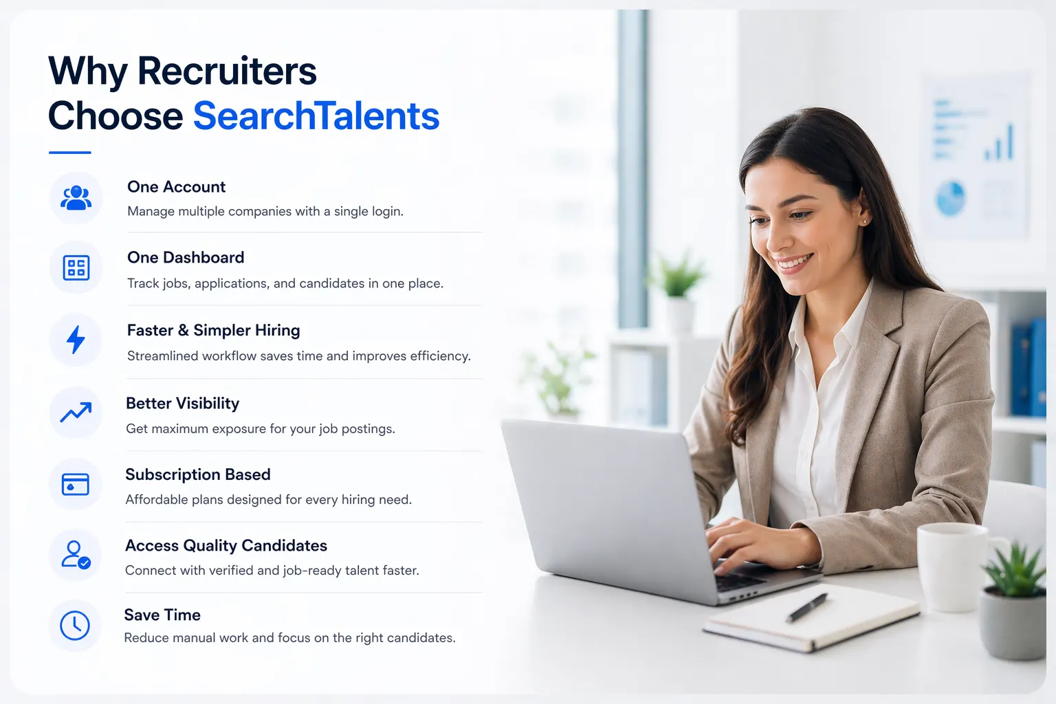 Why recruiters choose SearchTalents